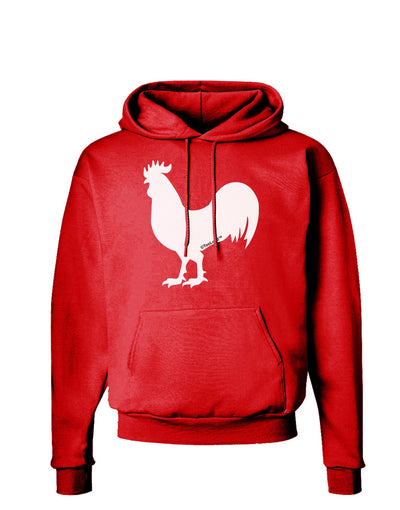 Rooster Silhouette Design Dark Hoodie Sweatshirt-Hoodie-TooLoud-Red-Small-Davson Sales