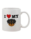 Rottweiler Lover's Essential - Charming 11 oz Coffee Mug with Dog Print by TooLoud-11 OZ Coffee Mug-TooLoud-White-Davson Sales