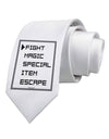 RPG Command Selection List Printed White Necktie by TooLoud