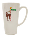 Rudolf Ratchet Reindeer Color 16 Ounce Conical Latte Coffee Mug - Expertly Crafted Drinkware-Conical Latte Mug-TooLoud-White-Davson Sales