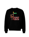 Rudolf Ratchet Reindeer Color Text Adult Dark Sweatshirt-Sweatshirts-TooLoud-Black-Small-Davson Sales