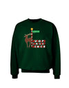 Rudolf Ratchet Reindeer Color Text Adult Dark Sweatshirt-Sweatshirts-TooLoud-Deep-Forest-Green-Small-Davson Sales