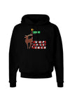 Rudolf Ratchet Reindeer Color Text Dark Hoodie Sweatshirt-Hoodie-TooLoud-Black-Small-Davson Sales