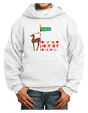 Rudolf Ratchet Reindeer Color Text Youth Hoodie Pullover Sweatshirt-Youth Hoodie-TooLoud-White-XS-Davson Sales