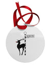 Rudolf the Ratchet Reindeer Circular Metal Ornament-Ornament-TooLoud-White-Davson Sales