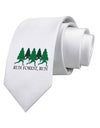 Run Forest Run Funny Printed White Necktie by TooLoud