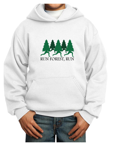 Run Forest Run Funny Youth Hoodie Pullover Sweatshirt by TooLoud-Youth Hoodie-TooLoud-White-XS-Davson Sales