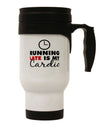 Running Late Is My Cardio Stainless Steel 14oz Travel Mug-Travel Mugs-TooLoud-White-Davson Sales