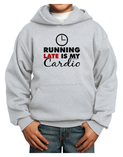 Running Late Is My Cardio Youth Hoodie Pullover Sweatshirt-Youth Hoodie-TooLoud-Ash-XS-Davson Sales