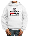Running Late Is My Cardio Youth Hoodie Pullover Sweatshirt-Youth Hoodie-TooLoud-White-XS-Davson Sales