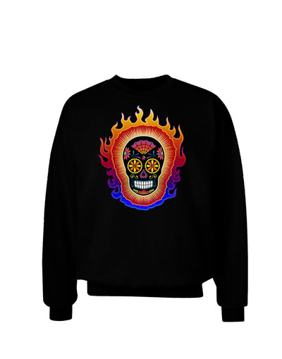 Sacred Calavera Day of the Dead Sugar Skull Adult Dark Sweatshirt-Sweatshirts-TooLoud-Black-Small-Davson Sales