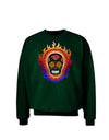 Sacred Calavera Day of the Dead Sugar Skull Adult Dark Sweatshirt-Sweatshirts-TooLoud-Deep-Forest-Green-Small-Davson Sales