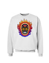 Sacred Calavera Day of the Dead Sugar Skull Sweatshirt-Sweatshirts-TooLoud-White-Small-Davson Sales