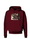 Sad Black Bear Dark Hoodie Sweatshirt-Hoodie-TooLoud-Maroon-Small-Davson Sales