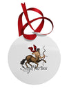 Sagittarius Color Illustration Circular Metal Ornament-Ornament-TooLoud-White-Davson Sales