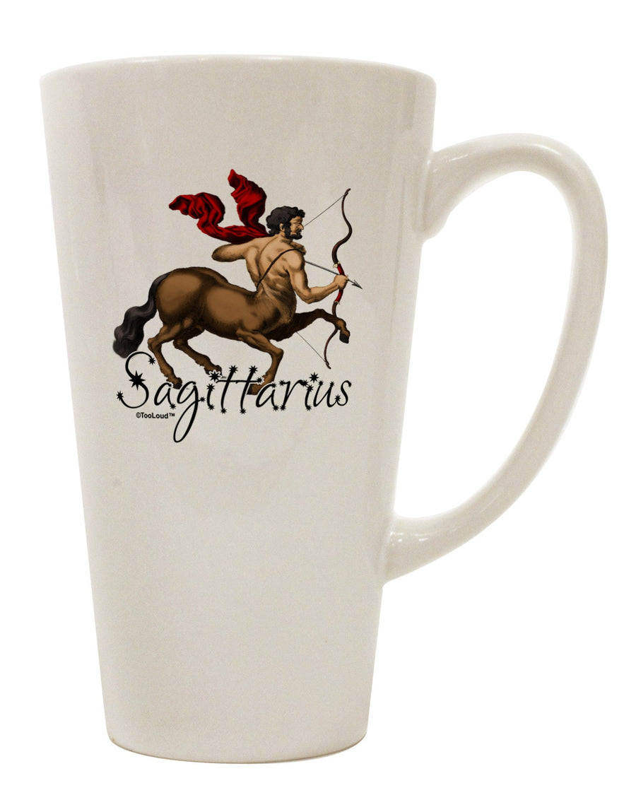 Sagittarius Color Illustration Conical Latte Coffee Mug - Expertly Crafted Drinkware-Conical Latte Mug-TooLoud-White-Davson Sales