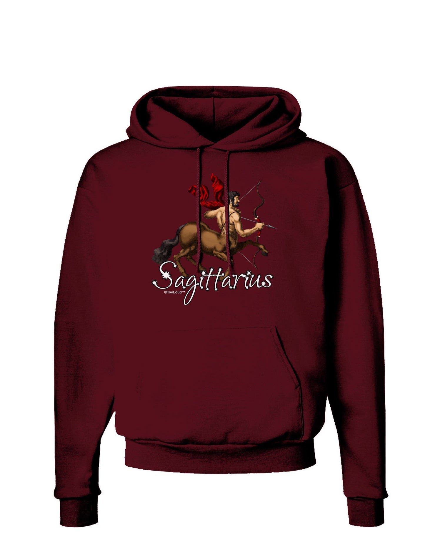 Sagittarius Color Illustration Dark Hoodie Sweatshirt-Hoodie-TooLoud-Maroon-Small-Davson Sales