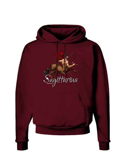 Sagittarius Color Illustration Dark Hoodie Sweatshirt-Hoodie-TooLoud-Maroon-Small-Davson Sales