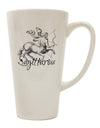 Sagittarius Illustrated 16 oz Conical Latte Coffee Mug - Expertly Crafted Drinkware TooLoud-Conical Latte Mug-TooLoud-White-Davson Sales