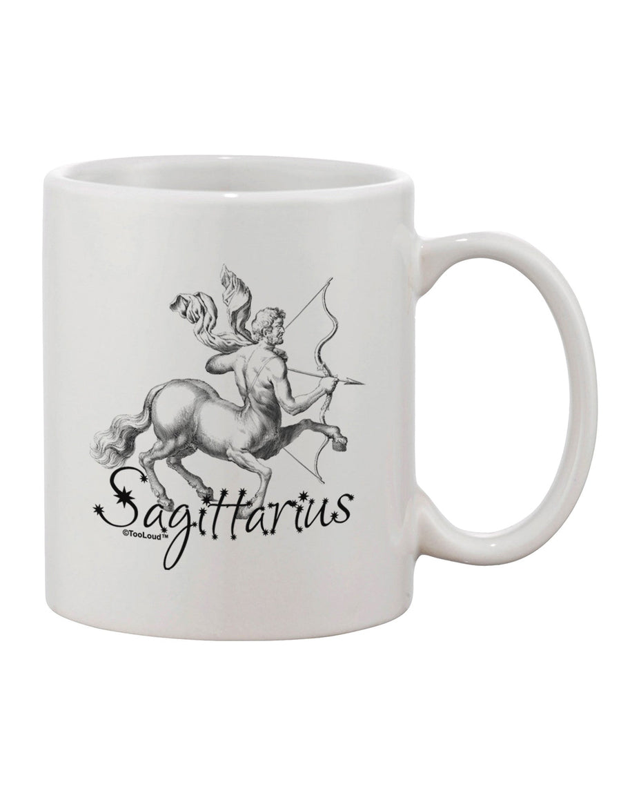 Sagittarius Illustration Featured on an Exquisite 11 oz Coffee Mug - TooLoud-11 OZ Coffee Mug-TooLoud-White-Davson Sales