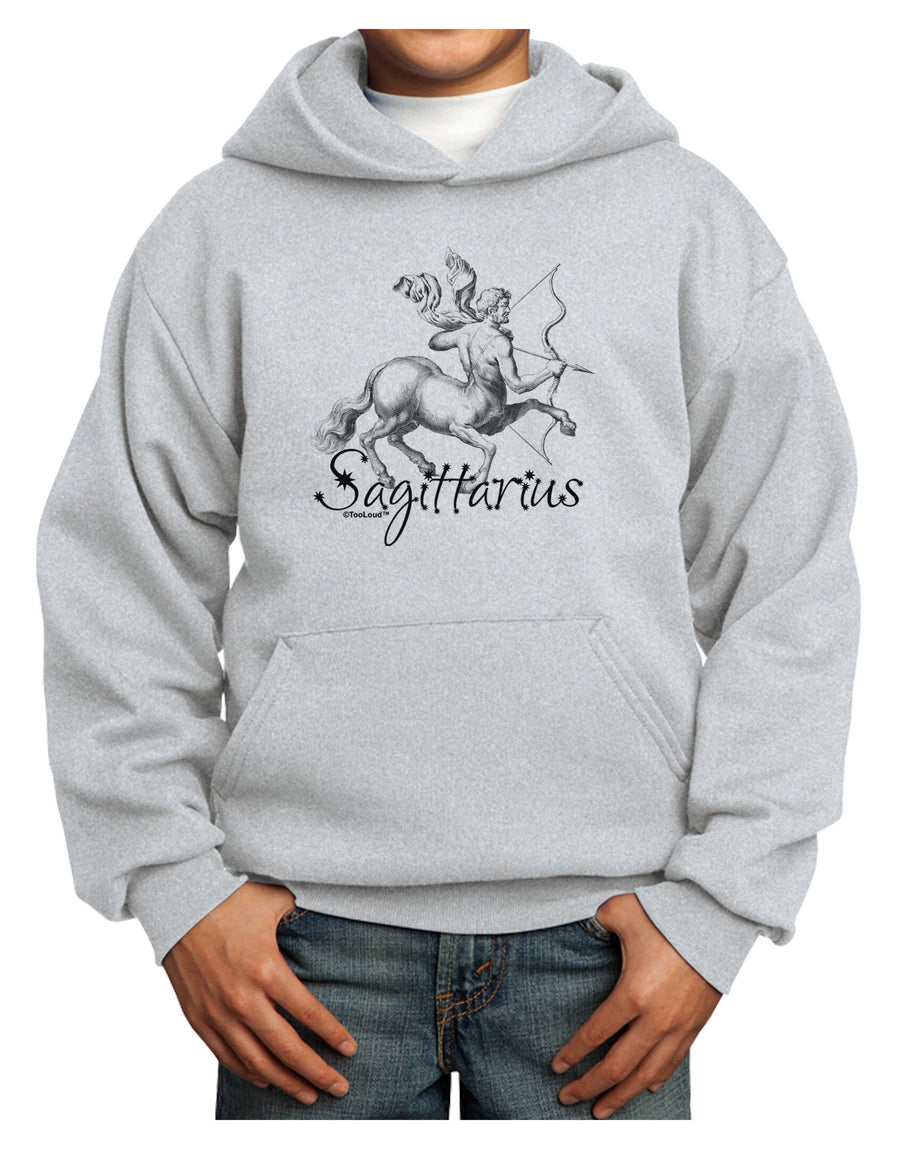 Sagittarius Illustration Youth Hoodie Pullover Sweatshirt-Youth Hoodie-TooLoud-White-XS-Davson Sales