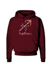 Sagittarius Symbol Dark Hoodie Sweatshirt-Hoodie-TooLoud-Maroon-Small-Davson Sales