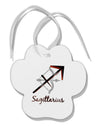 Sagittarius Symbol Paw Print Shaped Ornament-Ornament-TooLoud-White-Davson Sales