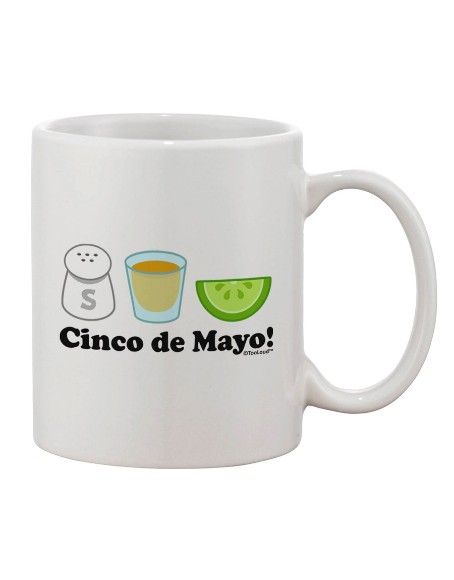 Salt Tequila Lime Printed 11 oz Coffee Mug - Expertly Crafted for Cinco de Mayo Celebrations by TooLoud-11 OZ Coffee Mug-TooLoud-White-Davson Sales