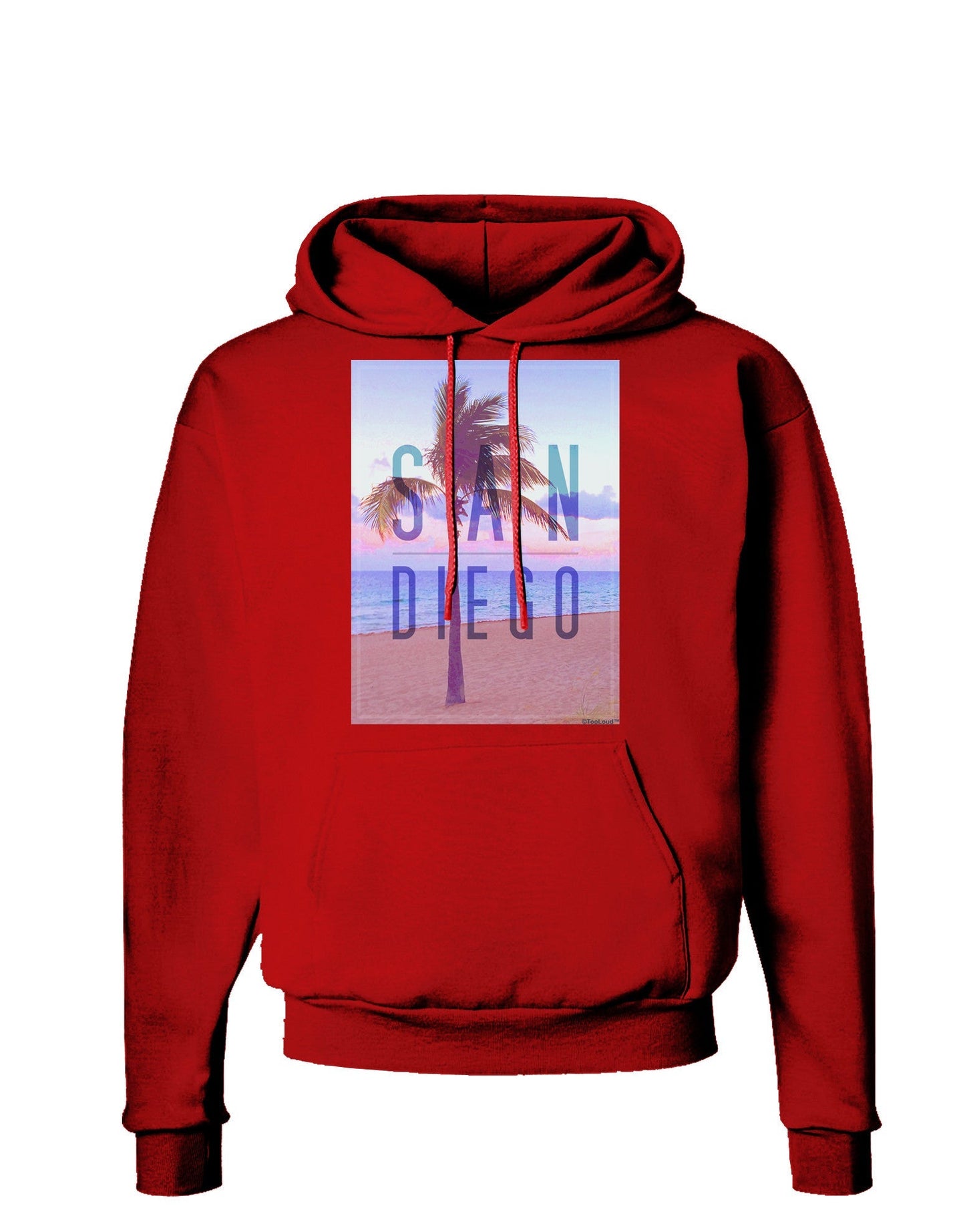 San Diego Beach Filter Dark Hoodie Sweatshirt-Hoodie-TooLoud-Red-Small-Davson Sales