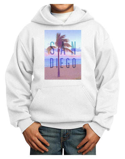 San Diego Beach Filter Youth Hoodie Pullover Sweatshirt-Youth Hoodie-TooLoud-White-XS-Davson Sales