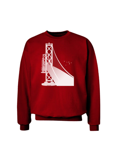 San Francisco Bay Bridge Adult Dark Sweatshirt-Sweatshirts-TooLoud-Deep-Red-Small-Davson Sales