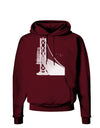 San Francisco Bay Bridge Dark Hoodie Sweatshirt-Hoodie-TooLoud-Maroon-Small-Davson Sales