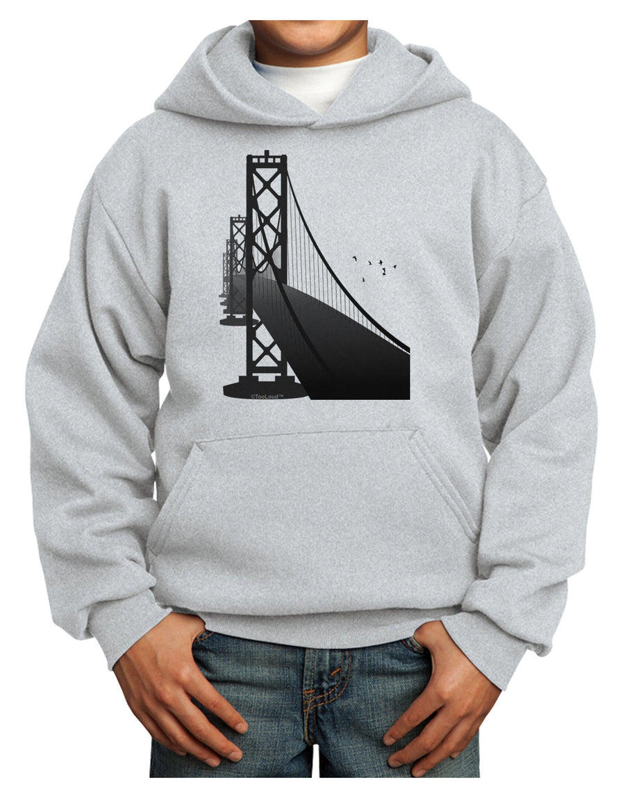 San Francisco Bay Bridge Youth Hoodie Pullover Sweatshirt-Youth Hoodie-TooLoud-White-XS-Davson Sales