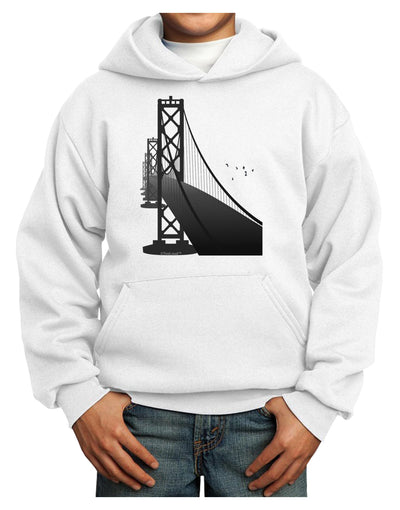 San Francisco Bay Bridge Youth Hoodie Pullover Sweatshirt-Youth Hoodie-TooLoud-White-XS-Davson Sales