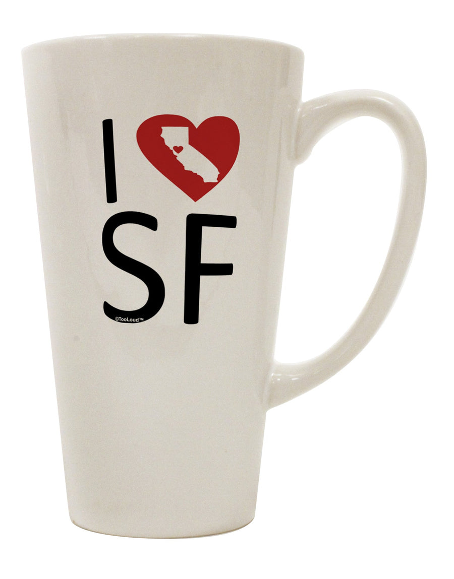 San Francisco-inspired Conical Latte Coffee Mug - TooLoud-Conical Latte Mug-TooLoud-White-Davson Sales