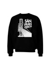 San Francisco Text Bay Bridge Adult Dark Sweatshirt-Sweatshirts-TooLoud-Black-Small-Davson Sales