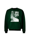 San Francisco Text Bay Bridge Adult Dark Sweatshirt-Sweatshirts-TooLoud-Deep-Forest-Green-Small-Davson Sales