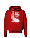 San Francisco Text Bay Bridge Dark Hoodie Sweatshirt-Hoodie-TooLoud-Red-Small-Davson Sales