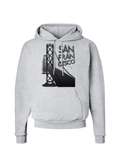 San Francisco Text Bay Bridge Hoodie Sweatshirt-Hoodie-TooLoud-AshGray-Small-Davson Sales