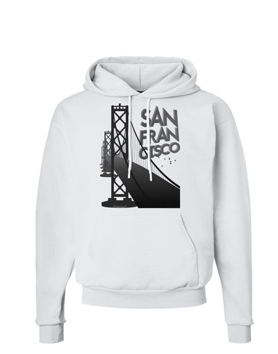 San Francisco Text Bay Bridge Hoodie Sweatshirt-Hoodie-TooLoud-White-Small-Davson Sales