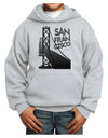 San Francisco Text Bay Bridge Youth Hoodie Pullover Sweatshirt-Youth Hoodie-TooLoud-Ash-XS-Davson Sales