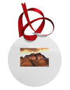 San Juan Mountain Range Circular Metal Ornament-Ornament-TooLoud-White-Davson Sales