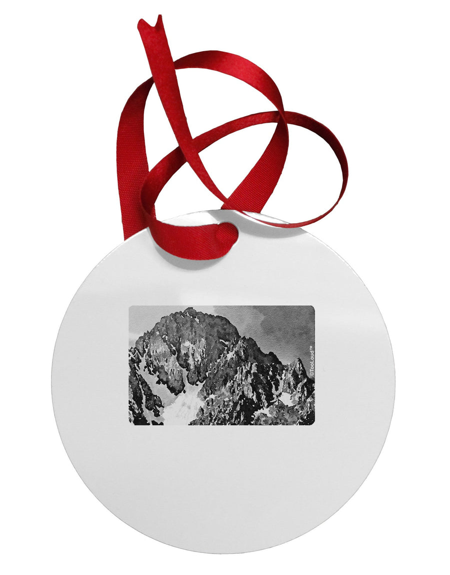 San Juan Mountain Range CO 2 Circular Metal Ornament-Ornament-TooLoud-White-Davson Sales