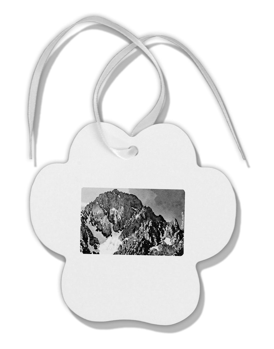 San Juan Mountain Range CO 2 Paw Print Shaped Ornament-Ornament-TooLoud-White-Davson Sales