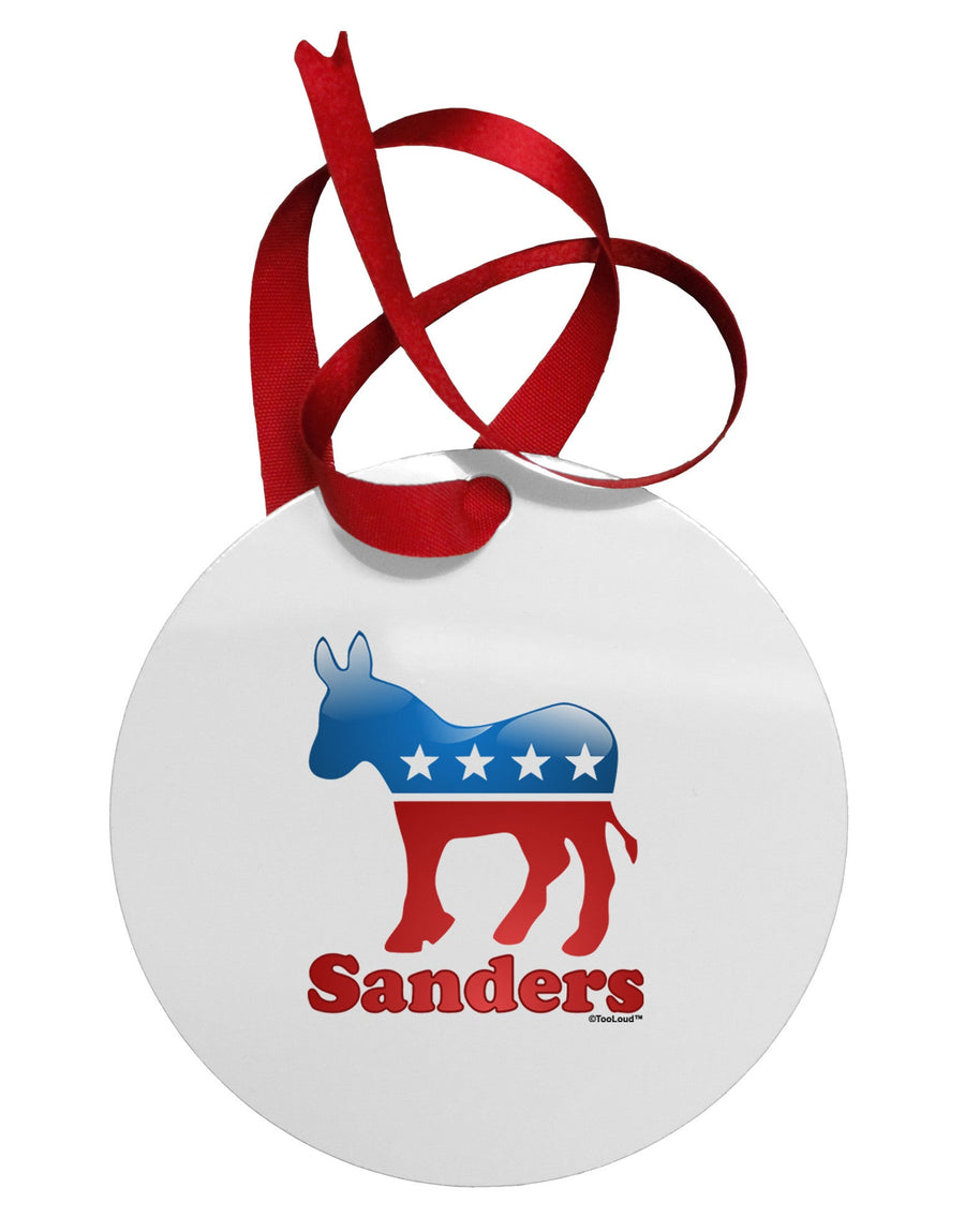 Sanders Bubble Symbol Circular Metal Ornament-Ornament-TooLoud-White-Davson Sales