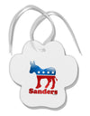 Sanders Bubble Symbol Paw Print Shaped Ornament-Ornament-TooLoud-White-Davson Sales