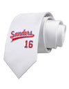 Sanders Jersey 16 Printed White Necktie