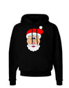 Santa Claus Face Christmas Dark Hoodie Sweatshirt-Hoodie-TooLoud-Black-Small-Davson Sales