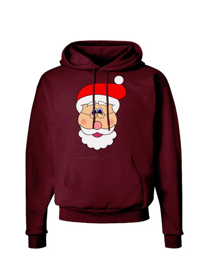 Santa Claus Face Christmas Dark Hoodie Sweatshirt-Hoodie-TooLoud-Maroon-Small-Davson Sales