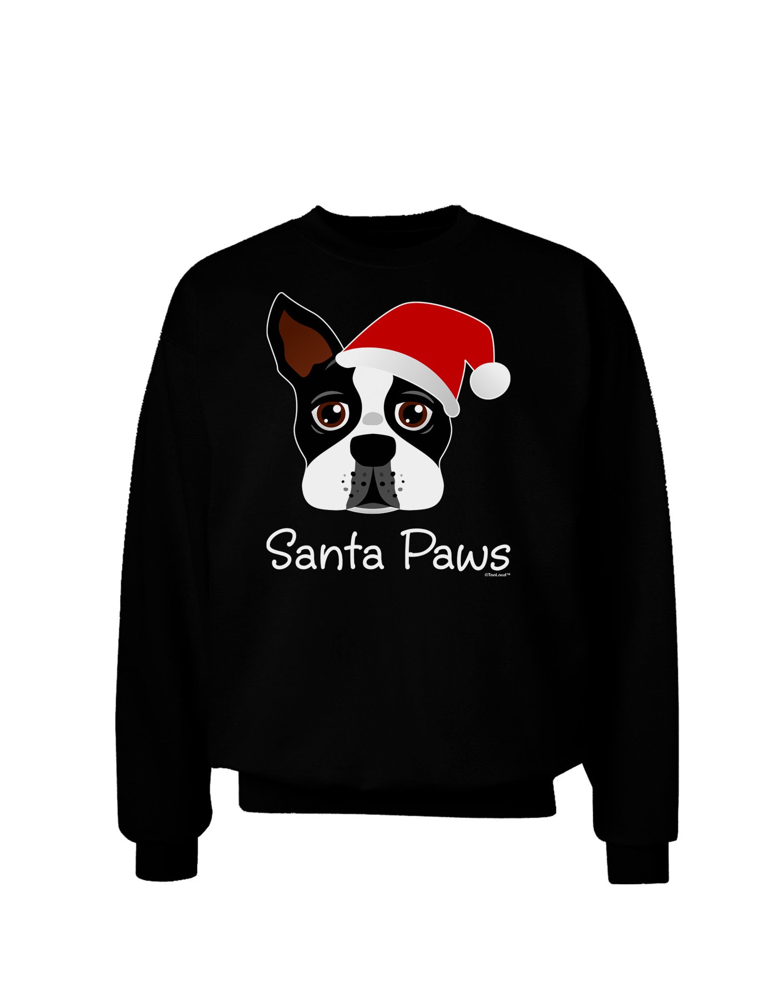 Santa Paws Christmas Dog Adult Dark Sweatshirt-Sweatshirts-TooLoud-Black-Small-Davson Sales